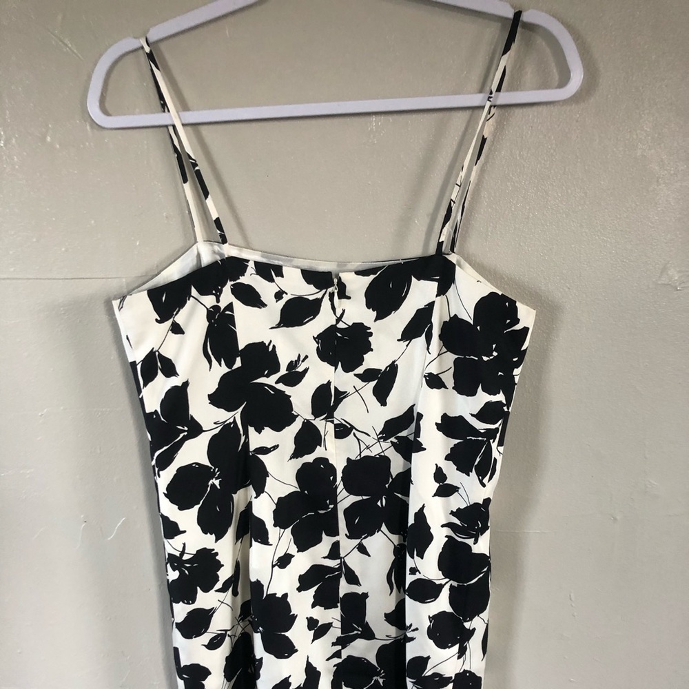 Ann Taylor Silk black and white dress